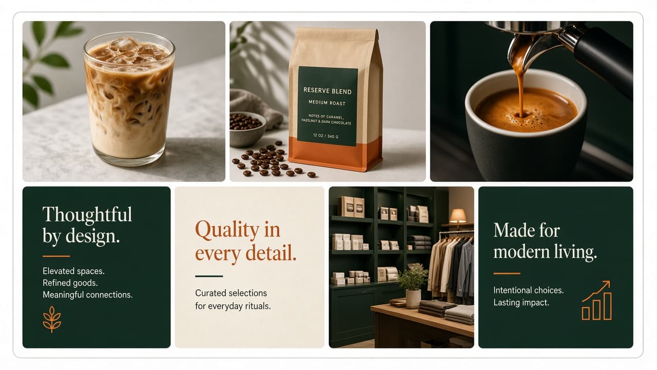 Retail operations and brand systems collage